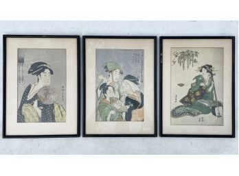 A Trio Of Antique Chinese Prints