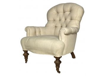 A Tufted Upholstered Arm Chair By Lee Industries
