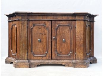 An 18th Century Spanish Paneled Exotic Hard Wood Console Cabinet
