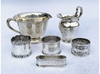 A Group Of Vintage Sterling Silver Table/Serving Ware By Preisner Sterling And More
