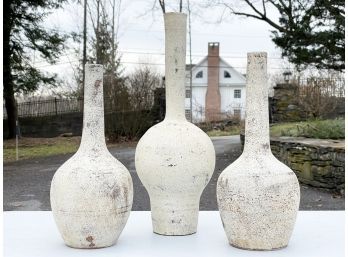 A Trio Of Handmade Earthenware Vessels