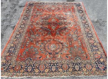 A Large Antique Indo-Persian Wool Rug
