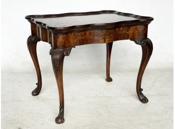 A 19th Century Burled Wood Chippendale Side Table