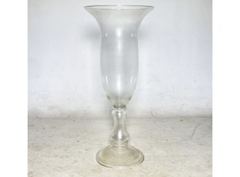 A Large Decorative Glass Candle Hurricane