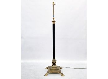 A Fine Quality Antique Standing Lamp With Bronze Fittings