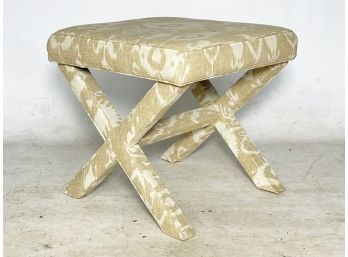 An Upholstered Side Table