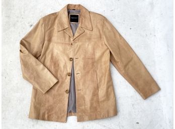 A Leather Overcoat By American Base