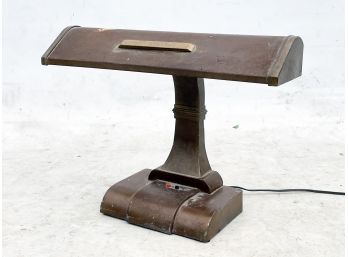 A 1940's Metal Desk Lamp