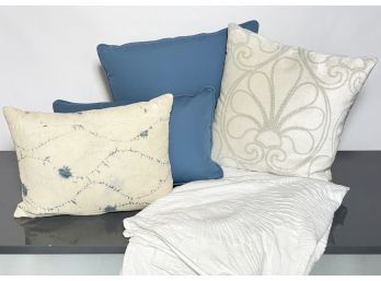 High Quality Accent Pillows And A Twin Bedspread