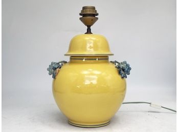 A Vintage French Faience Lamp
