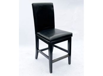 A Modern Leather Side Chair