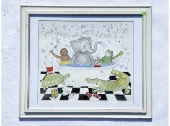 A Vintage Child's Bath Print By Kelly Rightsell