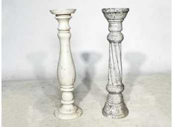 A Pair Of Rustic Candle Holders