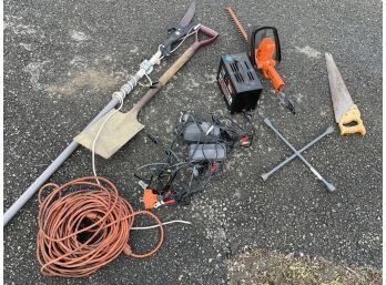 Hedge Trimmer And Assorted Tools
