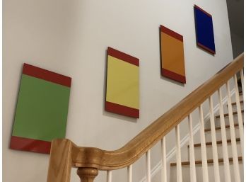 Four Color Block Pictures 14x22' Mounted On Foam Core