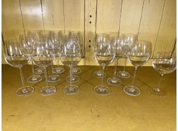 15 Count Of An Assortment Of Wines Glasses