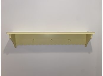 Yellow Wall Shelf With 3 Hooks 36x5.5'