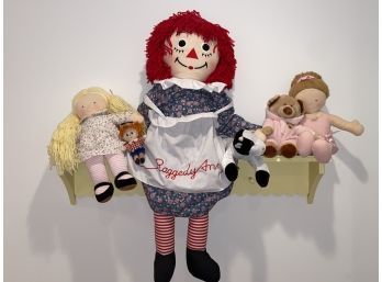 Raggedy Ann And Friends Dolls Cow And Bear