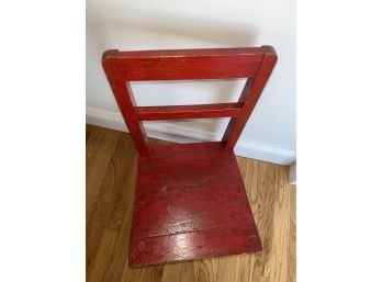 Little Red Chair, Solid Wood, Very Sturdy