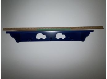 Blue Shelf With 3 Hooks 24x6' Lot 2 Of 2