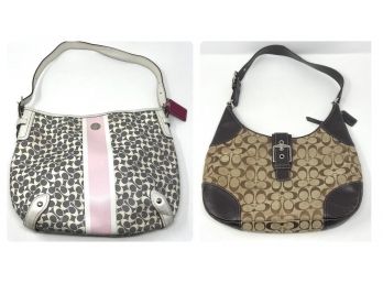 Pair Of Monogram Coach Bags