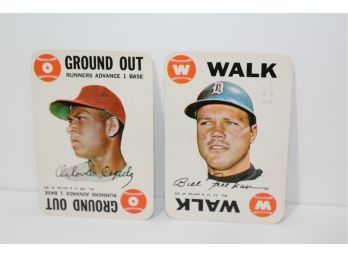 2 1968 Topps Card Game Bill Freehan & Orlando Cepeda Cards