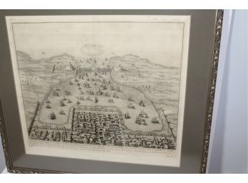 18th Century Print Of Caesar's Battle Camp No.21 From Duncan's 'The Commentaries Of Caesar' 1753