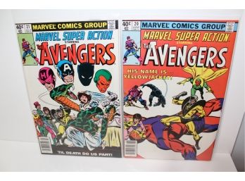 Marvel Super Action Starring The Avengers #20 & #21 1980 Bronze Age