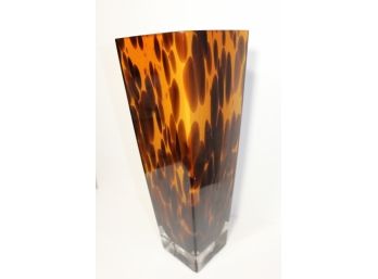 Gorgeous  Large Tortiseshell Design Glass Vase