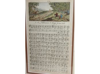 1762 Early British Song Copperplate Engraving Lot #3