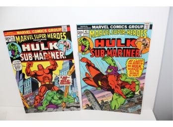 Marvel Comics - Marvel Super Heroes Hulk & Sub-mariner #41 & #42 1973 Bronze Age