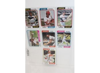 1974 Topps Baseball HOF Stars Brock - Yaz - Carlton - Kaline