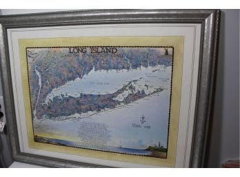 Framed Print Of LI Sound And Connecticut Coast