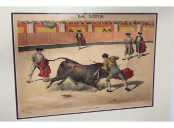 1887 Vintage Print From La Lidia Bullfighting Magazine - Una Estocada A Un Tiempo