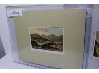 1875 Chromolithographs Of Scotland - Multi-Stone Color (2) Duddingstone & Loch Lomond