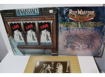 3 Progressive Rock Albums - Rick Wakeman & Renaissance Live Double Album