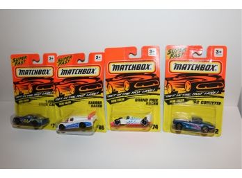 7 Early 1990s Match Box Blister Packs - Corvette Grand Sport - Lamborghini Countach - Model A Hot Rod & More