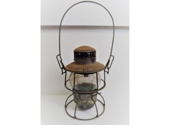 Antique Adlake-Kero NYCS New York Central System RAILROAD LANTERN Clear Globe