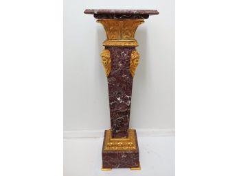 Beautiful Italian Marble Ormulu Mounted Figural  Pedestal