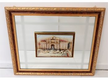 Beautiful Italian Collezione D'Arte Capodimonte 3 Dimensional Scenic Mirror