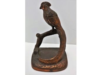 Vintage 1928 Gift House Inc NYC. Bronze Parrot