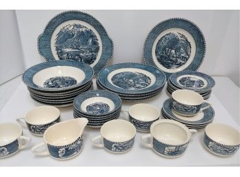 40 Pieces Currier & Ives Royal China