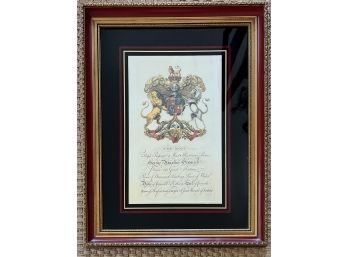 Framed Coat Of Arms George Augustus Frederick