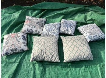 Group Of 7 Decorative Accent Pillows
