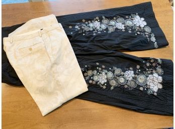 Pair Of Vintage Gucci And Maharishi Embroidered Cargo Pants - ELTON JOHN CHARITY AUCTION