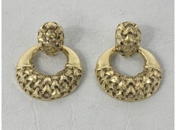 14KT Gold Doorknocker Earrings