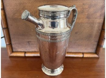 Vintage Sani-tite Homan Silver Plate Pitcher Or Cocktail Shaker - 1 1/2 Qts