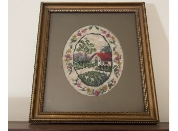 Vintage Framed Needlepoint