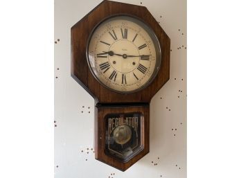 Vintage Verichron Regulator Wall Clock