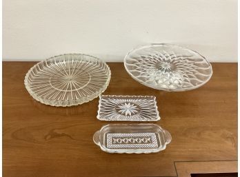 Vintage Cut Glass Serving Dishes